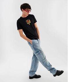 tee-shirt manches courtes avec motif poitrine et dos homme - sakamoto days noir standard tee-shirtsI900401_4