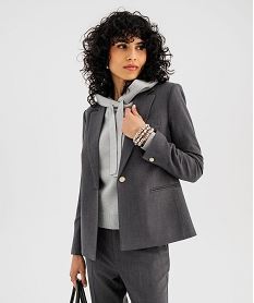 GEMO Veste de blazer coupe cintrée femme Gris