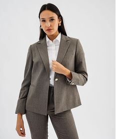 GEMO Veste de blazer coupe cintrée femme Brun