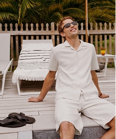GEMO Bermuda chino regular en coton uni homme Beige