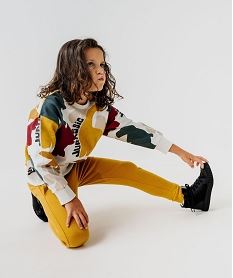 GEMO Pantalon de jogging avec intérieur molletonné garçon jaune standard