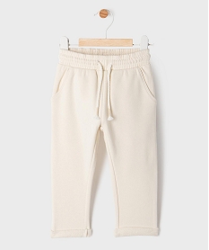 GEMO Pantalon en maille avec taille élastique et revers bébé fille Beige