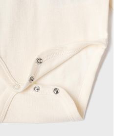 bodies a manches longues motifs legumes bebe garcon beigeI908201_3