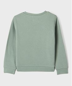 sweat a motif avec interieur molletonne fille vert sweatsI910201_3