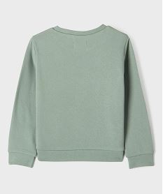sweat a motif avec interieur molletonne fille vert sweatsI910201_4