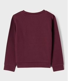 sweat a motif avec interieur molletonne fille rouge sweatsI910401_3