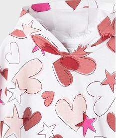 robe sweat a capuche imprime all over fille roseI910801_2