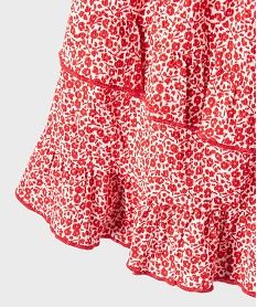 jupe a volants a motifs fleuris fille rouge standardI911401_2