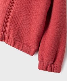 sweat zippe en maille fantaisie fille rose sweatsI911801_2