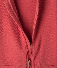sweat zippe en maille fantaisie fille rose sweatsI911801_4