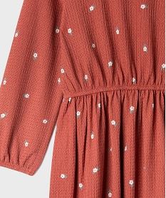 robe manches longues en maille extensible imprime fille roseI912101_2