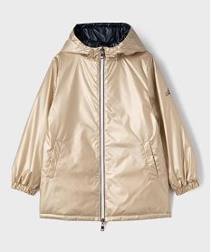 manteau impermeable a capuche reversible fille - lulucastagnette bleuI912701_2