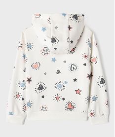 sweat a capuche imprime enfilage facile fille beige sweatsI914101_3