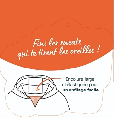 sweat a capuche imprime enfilage facile fille vert standard sweatsI914401_2