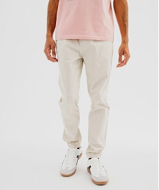 GEMO Pantalon jogger en toile de coton homme beige standard