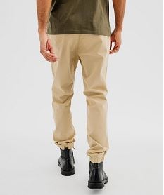 pantalon jogger en toile de coton homme beige standardI915101_3