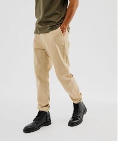 pantalon jogger en toile de coton homme beige standardI915101_4