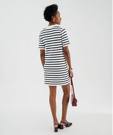 robe pull courte a rayures et boutons graves femme rayureI919401_3