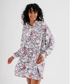 chemise de nuit a capuche en velours motif les aristochats femme - disney rose standard nuisettes chemises de nuitI920201_4