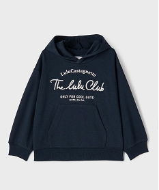 GEMO Sweat à capuche en maille piquée garçon - LuluCastagnette Bleu
