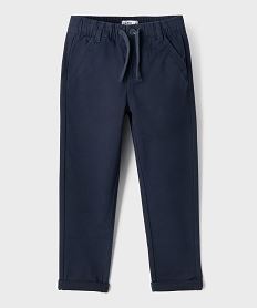GEMO Pantalon chino Regular taille élastique garçon Bleu