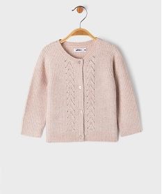 gilet en maille fantaisie avec fil metallise bebe fille rose standardI925501_4