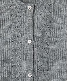 gilet en maille fantaisie avec fil metallise bebe fille gris standardI925701_2