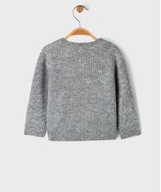 gilet en maille fantaisie avec fil metallise bebe fille gris standardI925701_3