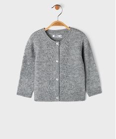 gilet en maille fantaisie avec fil metallise bebe fille gris standardI925701_4
