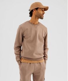 GEMO Sweat avec intérieur molletonné homme Brun