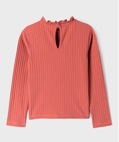 tee-shirt manches longues avec col rond fronce fille[missing] rose tee-shirtsI928501_3