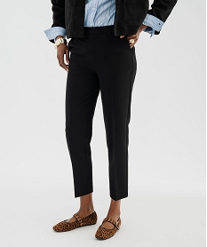 GEMO Pantalon de costume en toile femme noir standard