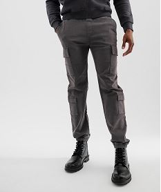 pantalon jogger coupe cargo avec taille ajustable homme grisI932101_2