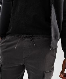 pantalon jogger coupe cargo avec taille ajustable homme grisI932101_3
