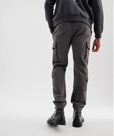 pantalon jogger coupe cargo avec taille ajustable homme grisI932101_4