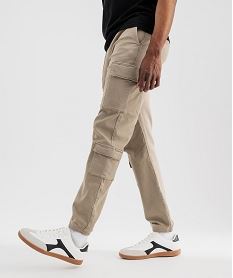 pantalon jogger coupe cargo avec taille ajustable homme beige standardI932301_2