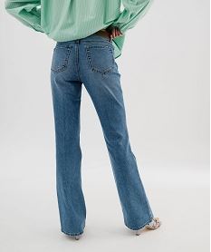 jean flare taille normale en denim stretch a plis femme lulucastagnette bleuI932501_3