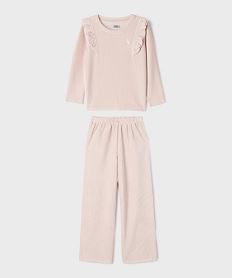 GEMO Pyjama en velours côtelé pailleté fille - LuluCastagnette rose standard