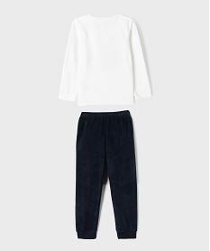 pyjama en maille polaire bicolore avec motif animaux garcon blanc  bleuI934001_4