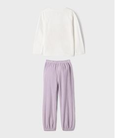 pyjama en maille polaire avec motifs animaux fille blancI934201_4