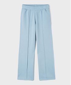 GEMO Pantalon de jogging coupe large taille élastique fille Bleu