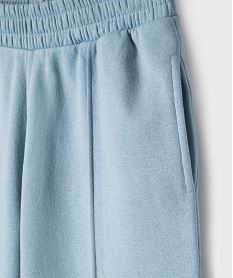 pantalon de jogging coupe large taille elastique fille bleuI936201_2