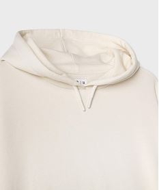 sweat a capuche en molleton uni fille beige standard sweatsI936401_3