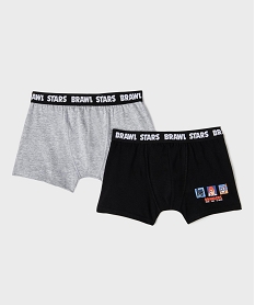 GEMO Boxers imprimés avec large ceinture garçon (lot de 2) - Brawl Stars Noir