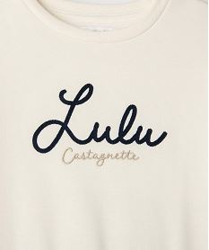 robe bicolore avec inscription brodee fille - lulucastagnette beigeI939601_3