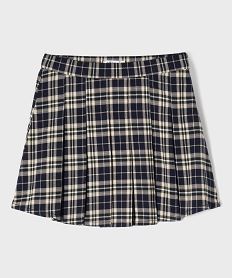 GEMO Jupe plissée à carreaux fille Bleu