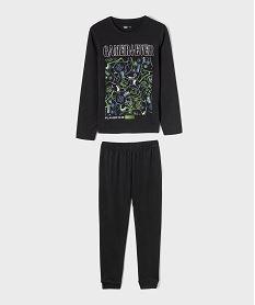 GEMO Pyjama en coton avec motif jeu vidéo garçon noir standard