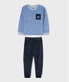GEMO Pyjama en velours bicolore garçon - LuluCastagnette Bleu