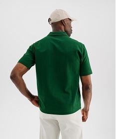 polo manches courtes a col zippe homme vert standard polosI944801_4