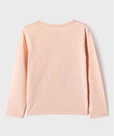 tee-shirt manches longues imprime fille rose standardI946001_4